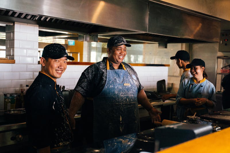Cafe Rio team working together in the kitchen